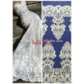 Hot sale wholesale elegant rose french lace for long gown